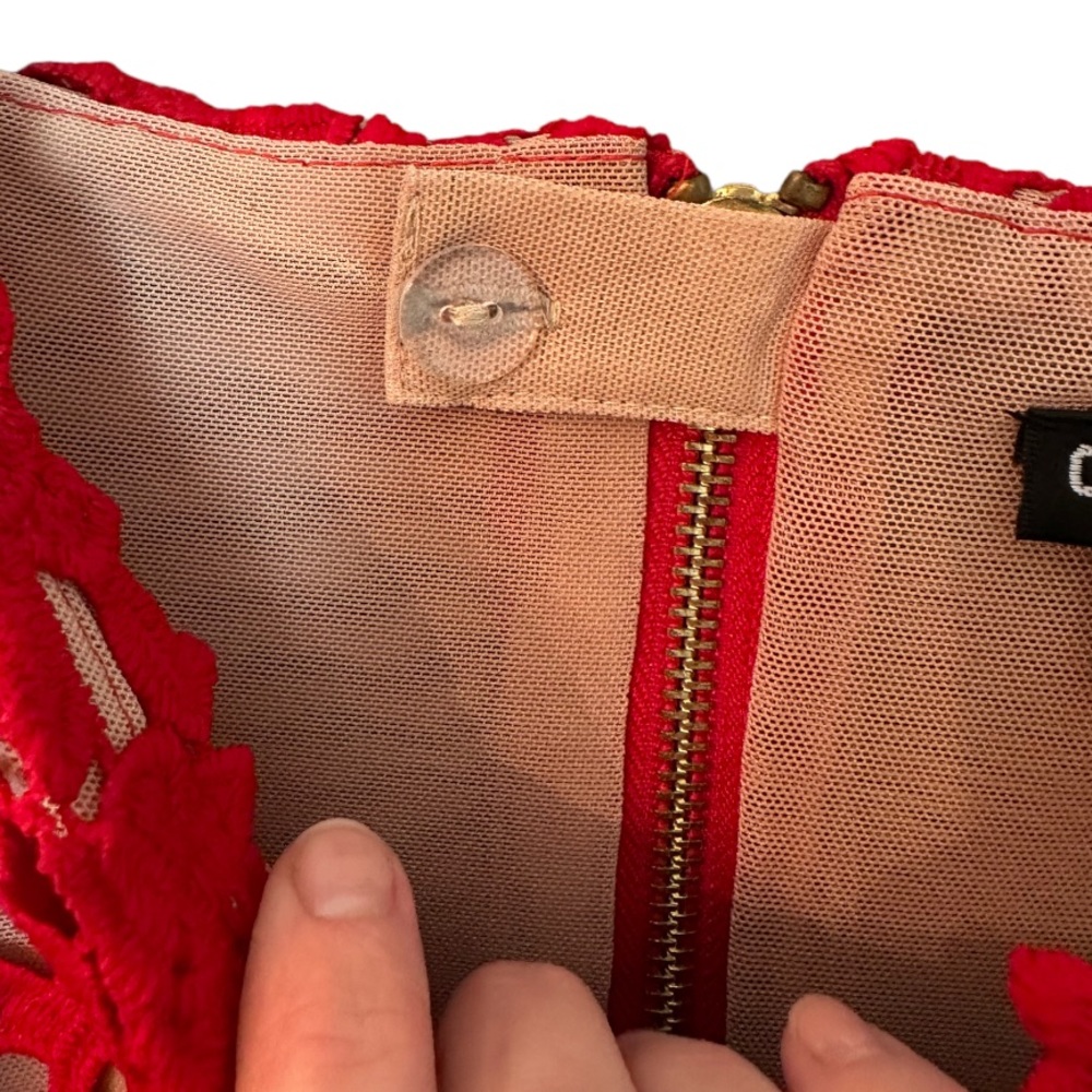 CITY CHIC So Fancy Lace Midi Dress in Scarlet 18 - Picture 5 of 10
